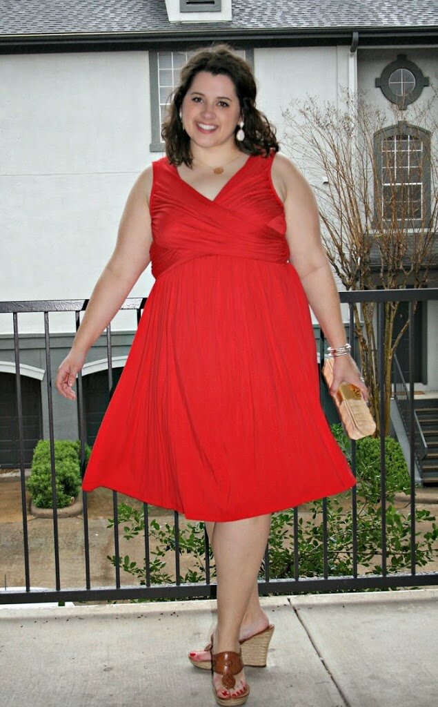 Anthropologie Red Dress for a Wedding