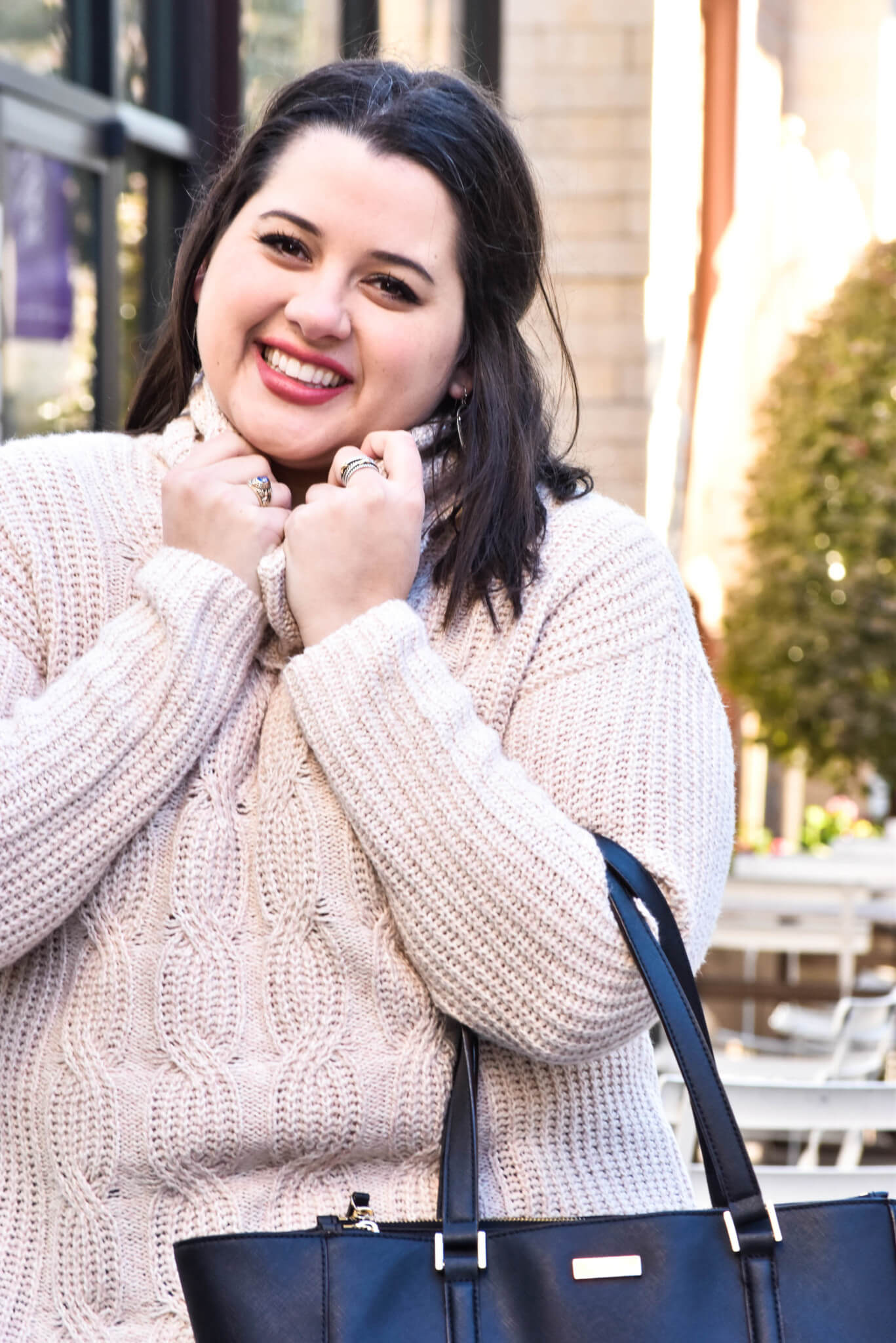 Winter Work Wear | Something Gold, Something Blue - Curvy Style Blog | What to wear to work in the cooler months - my recommendation: a turtlneck and colored slacks
