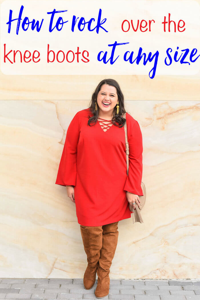 Finding over the knee boots that fit a curvy woman was difficult until this season. I found these great curvy Over the Knee Boots from Eloquii and have been obsessed with wearing them this holiday season. Paired with a gorgeous plus-size holiday dress from Avenue, I am easily ready for a holiday party. Make sure to check out this latest post from Emily Bastedo the curvy style and travel blogger from Something Gold, Something Blue. - @EmilySGSB