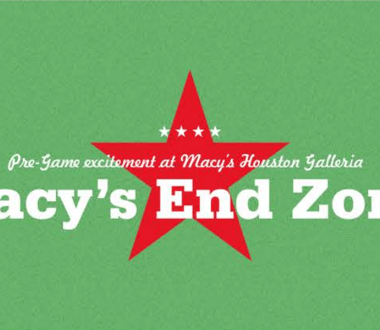 Looking for a fun way to celebrate the Big Game in Houston? Macy's at the Galleria is hosting a End Zone event where you can meet some of the players!