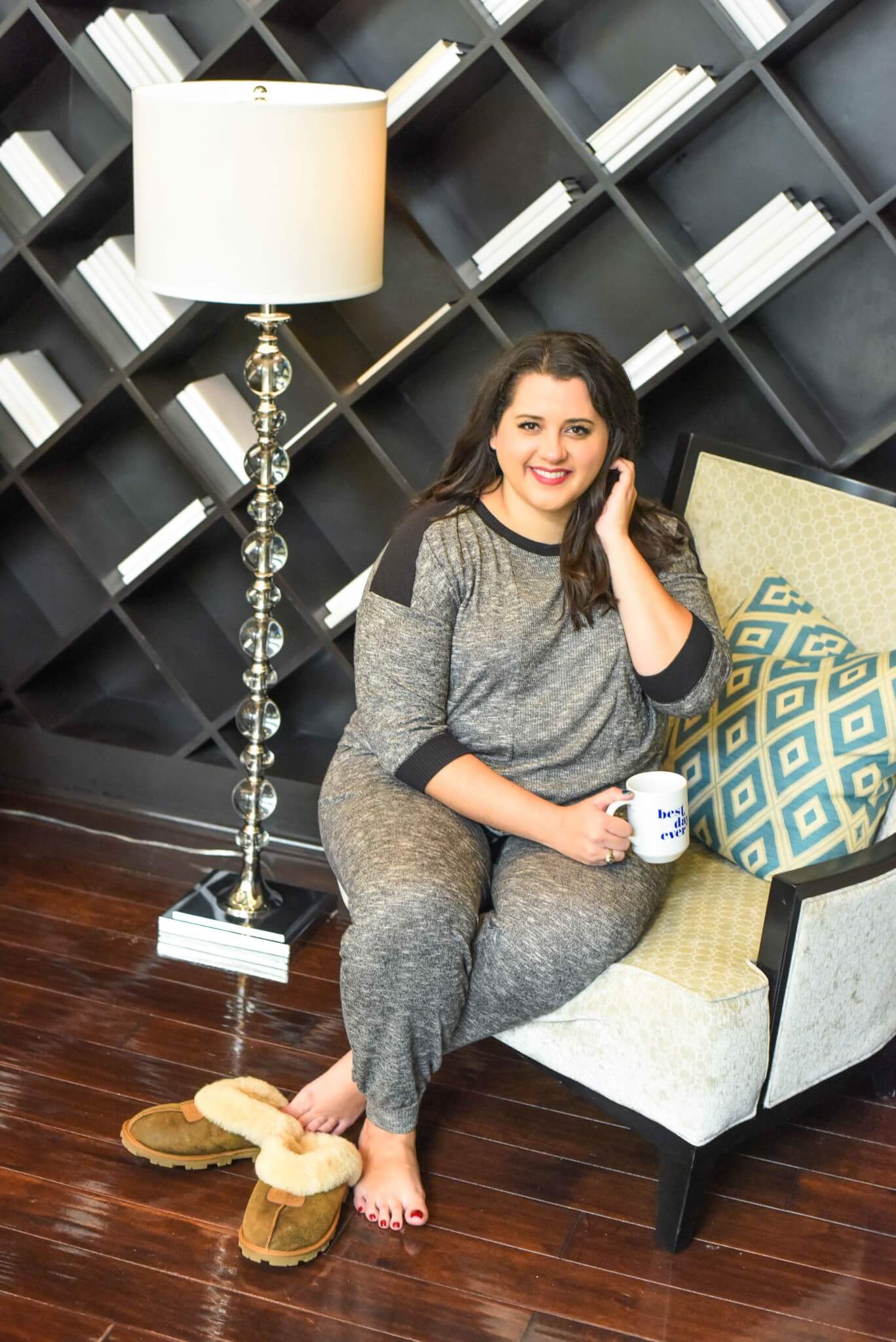 Looking chic while sleeping can make you wake up more rested, right? Ok, there's no science behind it, but if I feel great in them, then why wouldn't it be worth investing in a new pair? Make sure to check out Kohl's vast selection of plus size sleepwear to find your perfect pair. #kohls #affordablestyle #curvystyle - Getting a Better Night's Sleep with Kohl's Plus Size Pajamas by popular Houston fashion blogger Something Gold, Something Blue