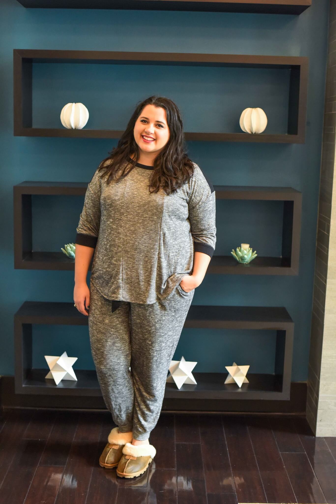 The Simply Vera Vera Wang pajamas from Kohl's have quickly become one of my go-to lounge and sleepwear sets. Not only is it comfortable, but it also won't break the bank. #plussizestyle #sleepwear - Getting a Better Night's Sleep with Kohl's Plus Size Pajamas by popular Houston fashion blogger Something Gold, Something Blue