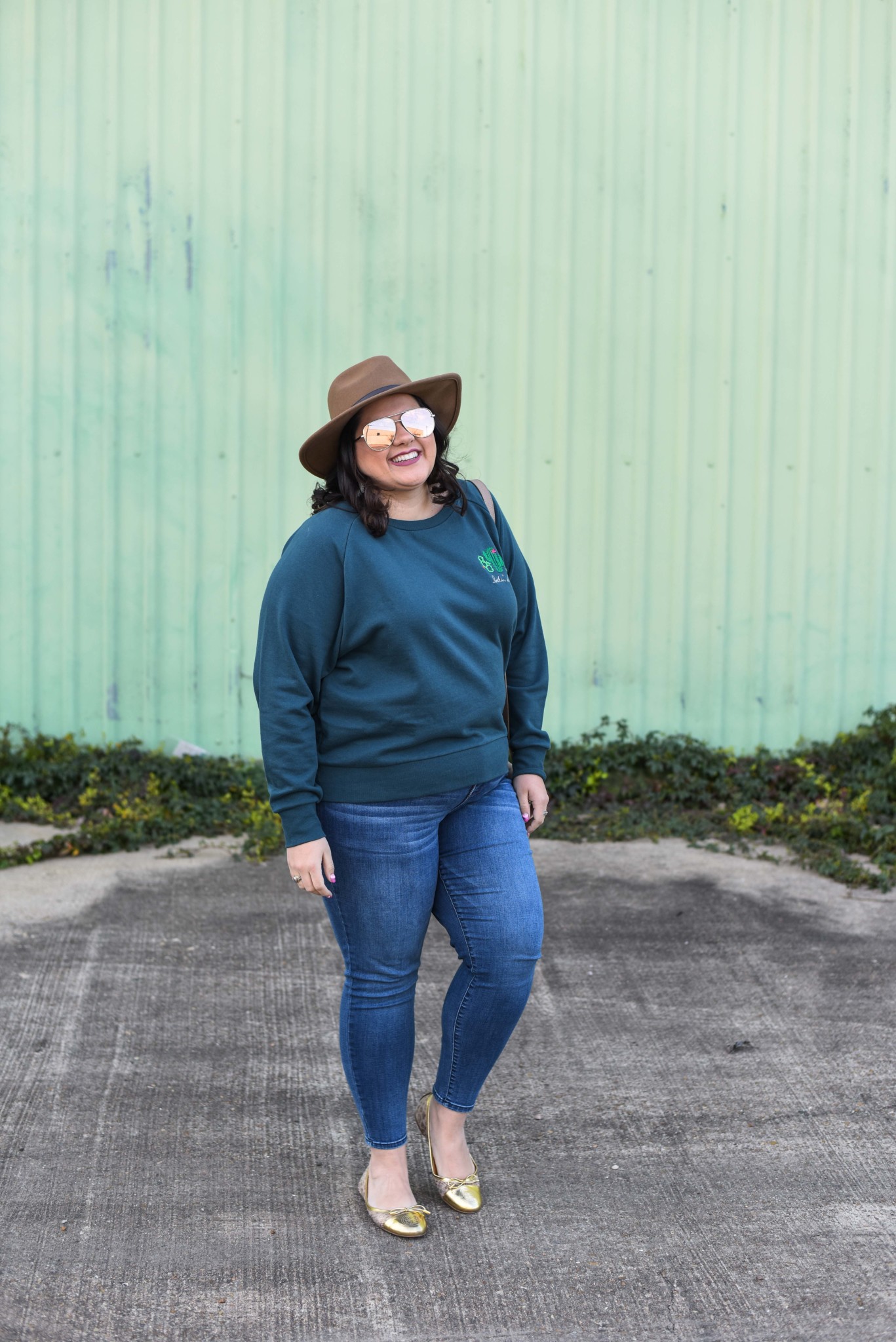 Running errands doesn't mean I have to dress boring. Today I'm styling a plus size embroidered sweatshirt two ways. 