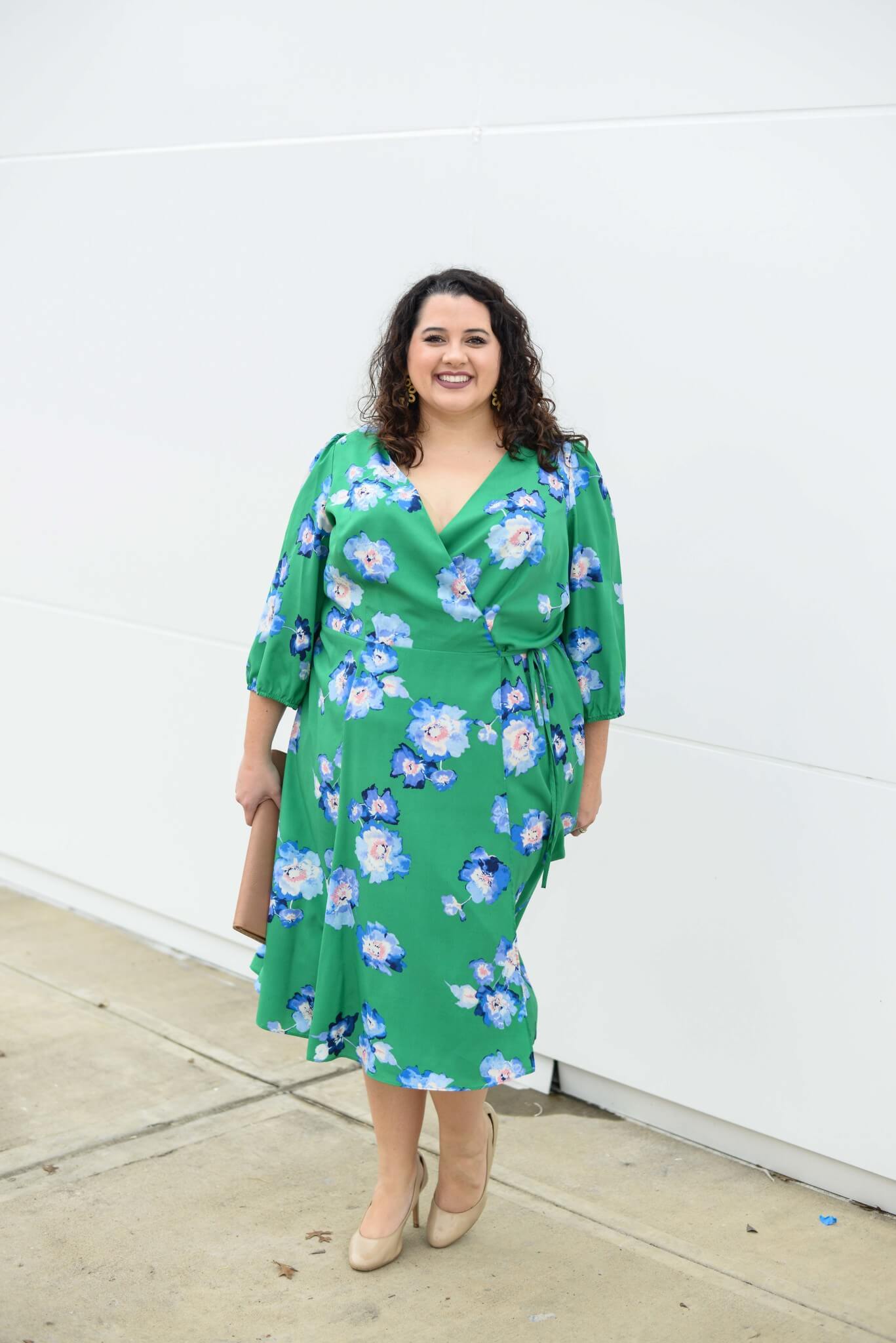 Spring has sprung and this green floral dress from Eliza J makes the prefect statement. 