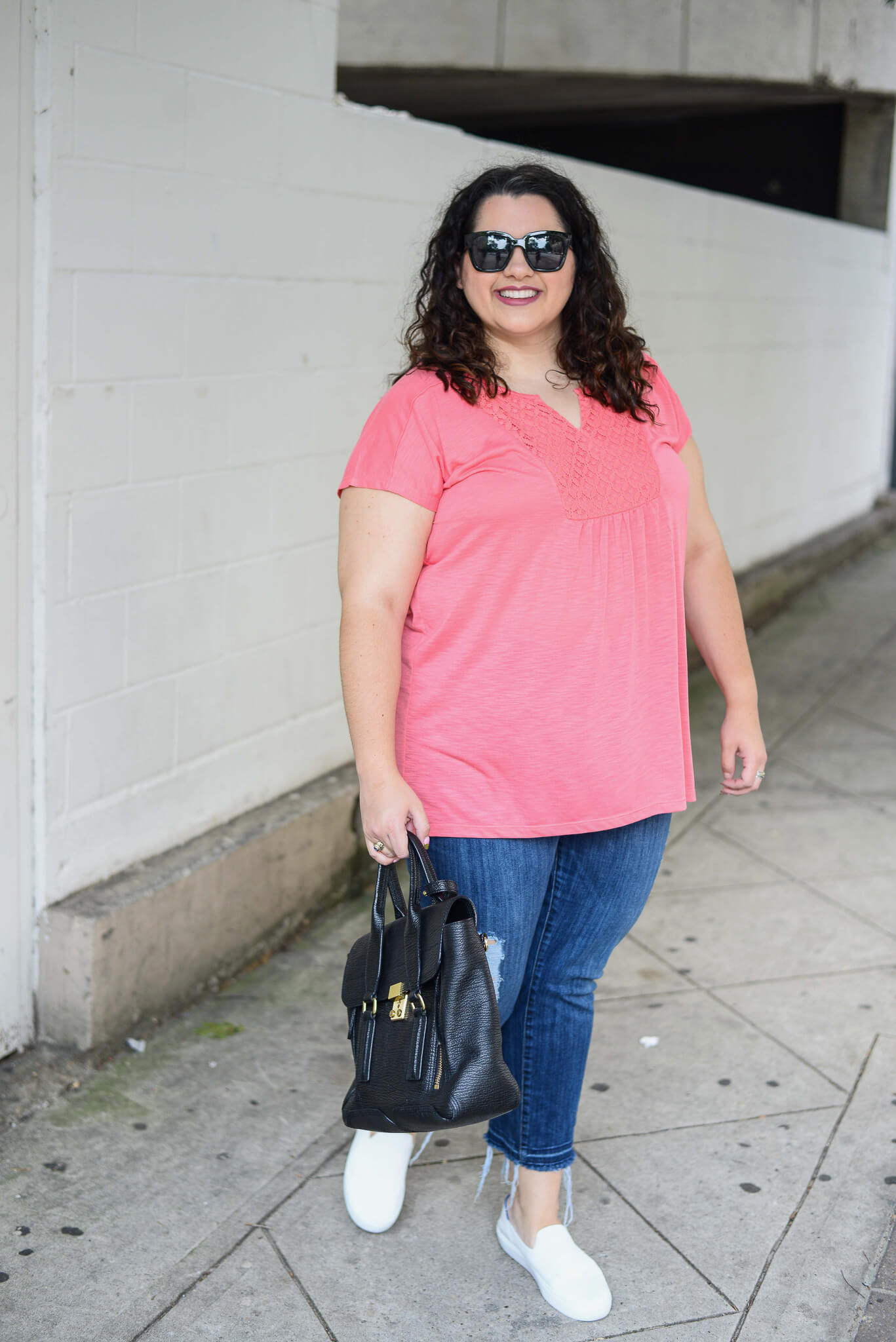 A bright cotton top from the Modern Curvy brand, Just My Size, if just what I need for the warm summers