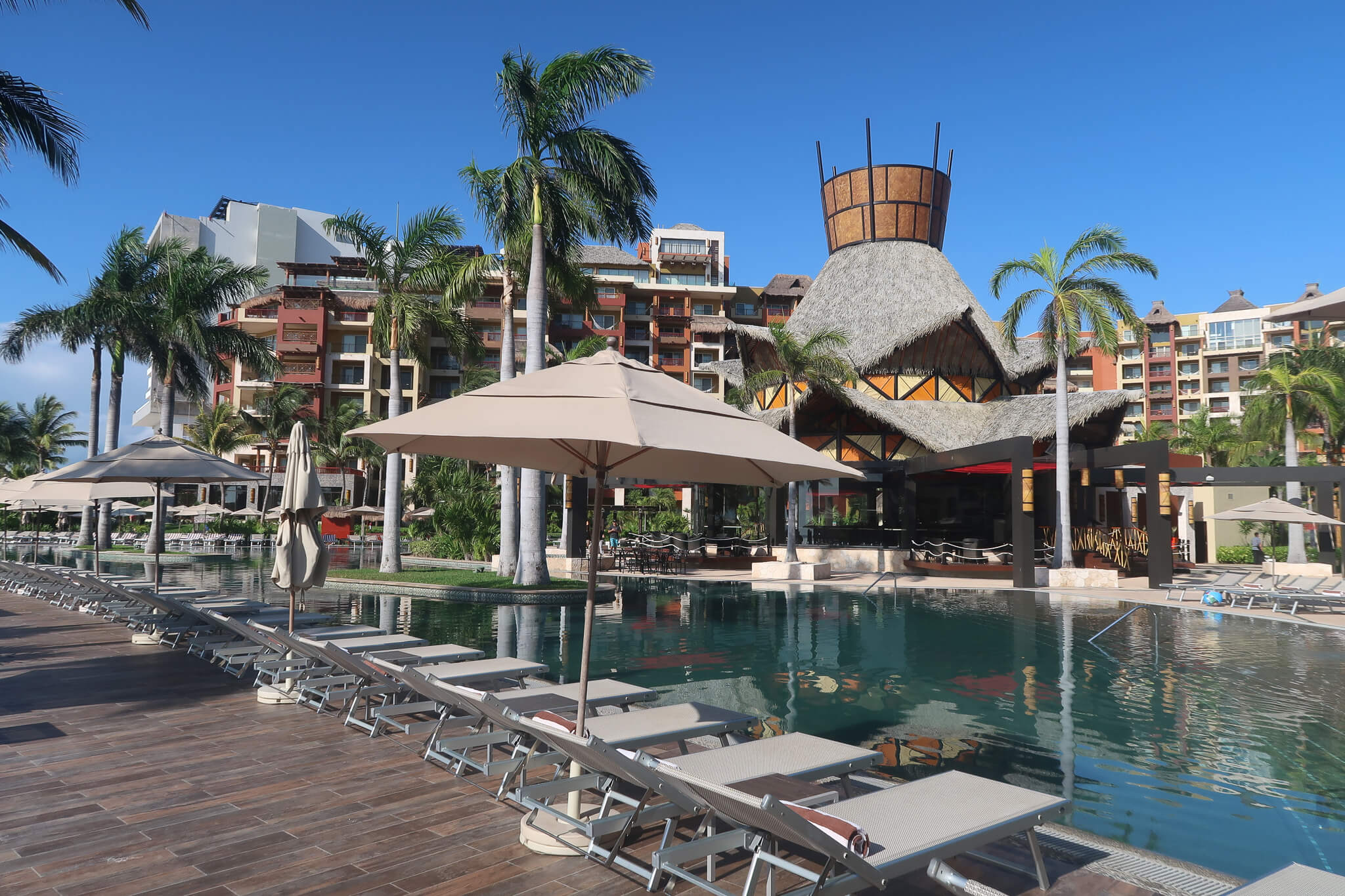 The main pool at the Villa del Palmar Cancun is where we spent most of our time while there.