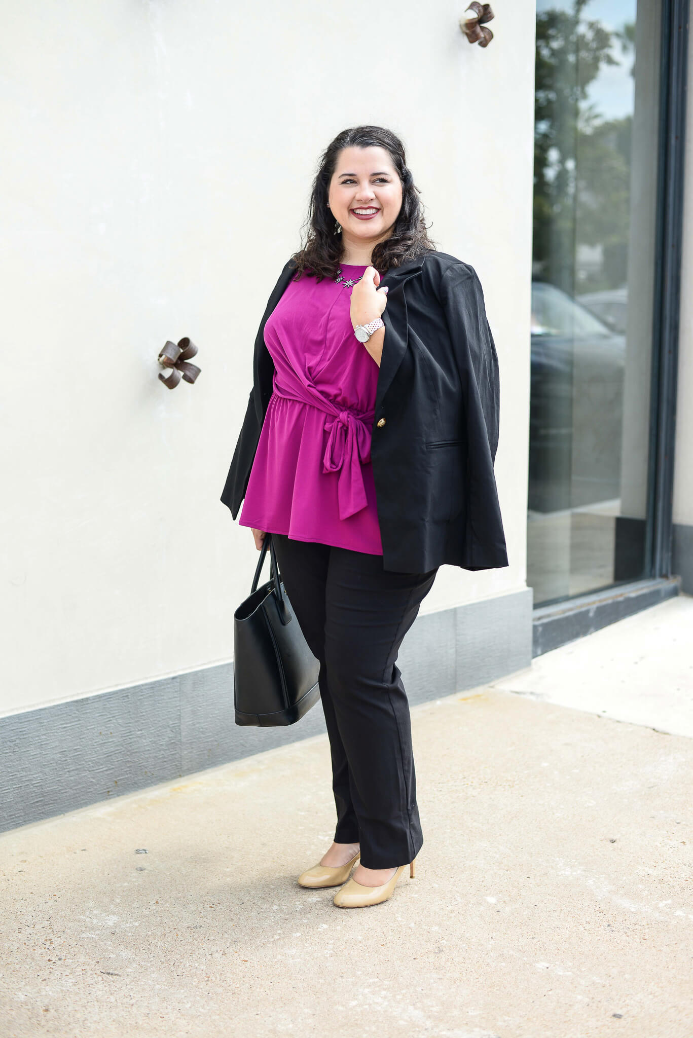 Nothing comes close to the feeling of walking out of a meeting knowing that you rocked it and looked good while doing it. In today's post, I'm sharing one of my favorite tricks for pulling together the best plus size work outfit. 