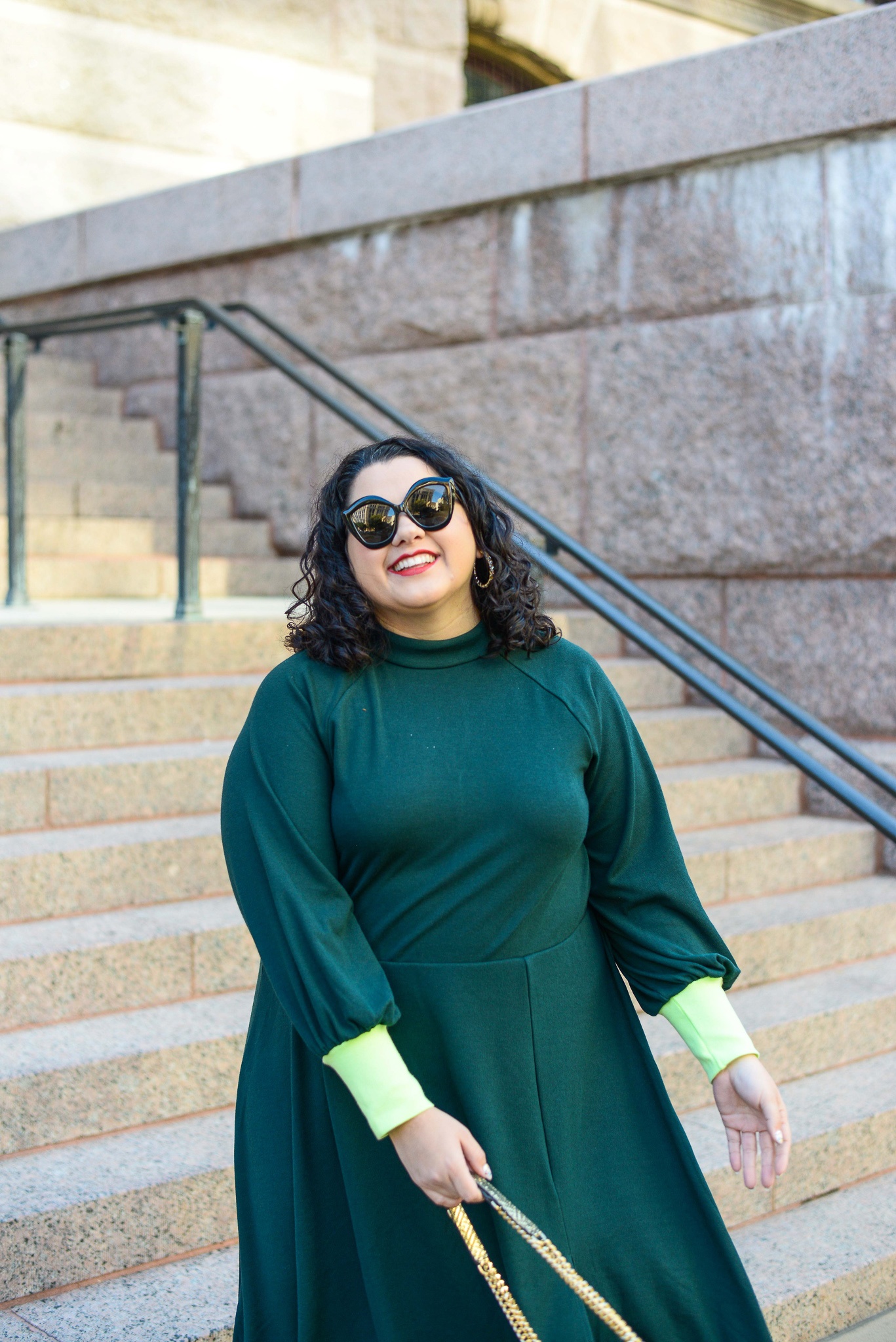Plus size emerald and lime green dress 