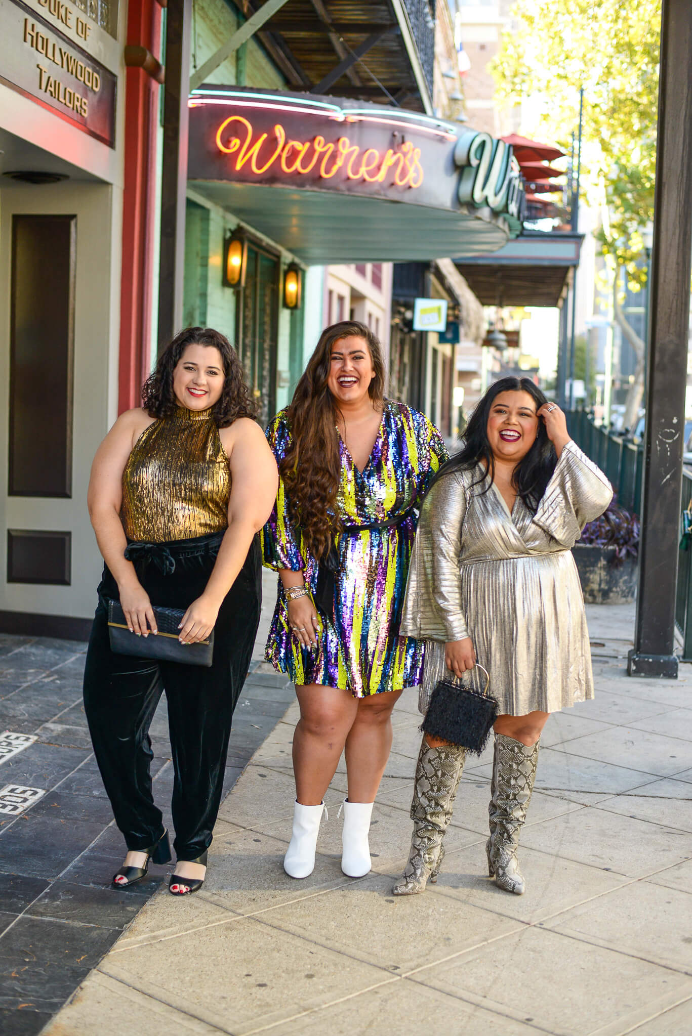 Plus size gals sharing 3 ways to style a New Year's Eve outfit