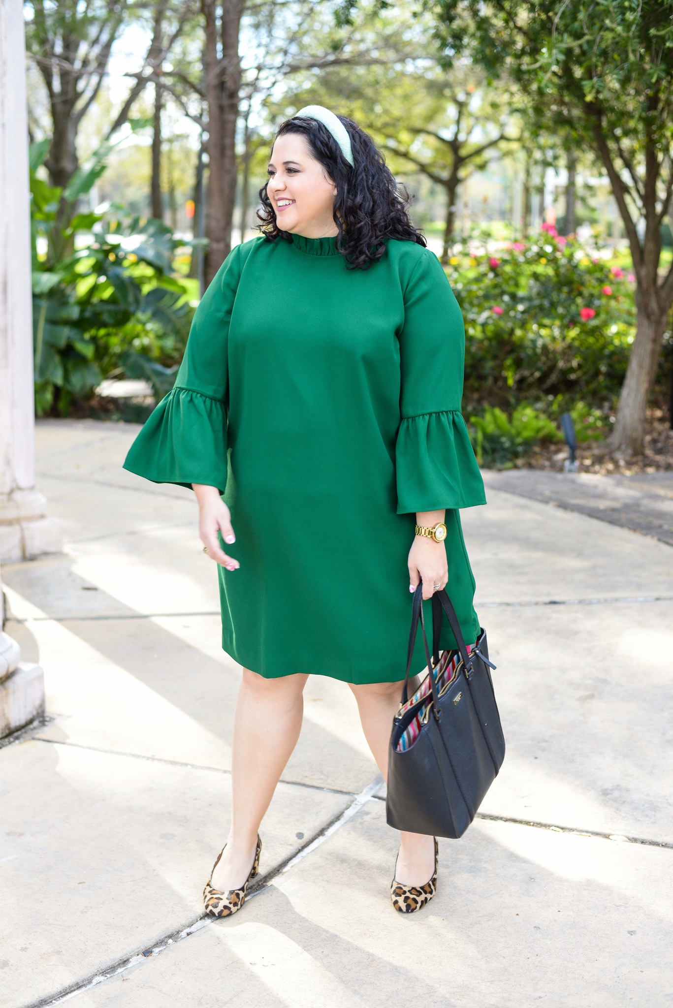 Plus size St. Patrick's Day office outfit