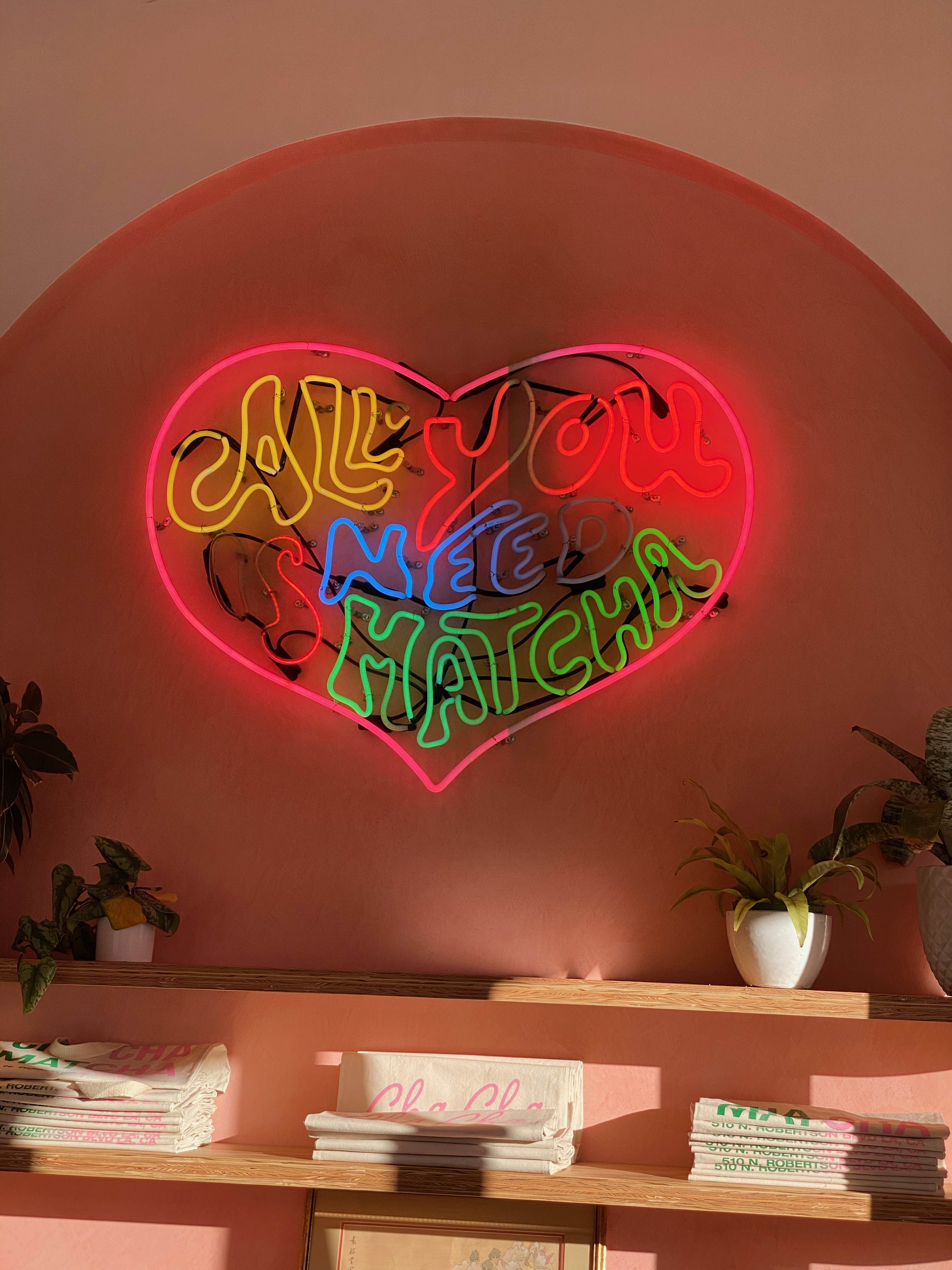Love the Cha Cha Matcha Neon Sign in Venice, CA